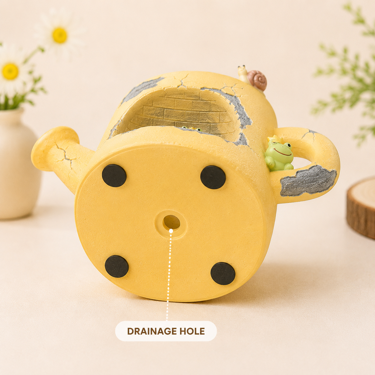 Yellow Frog Planter