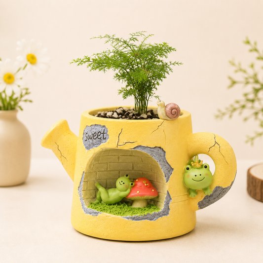 Yellow Frog Planter